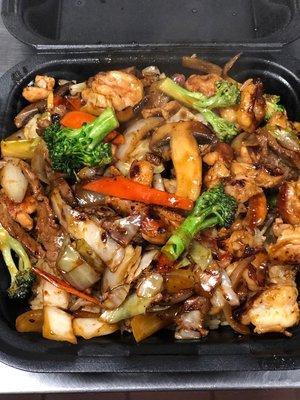 chicken steak and shrimp combination HIBACHI!