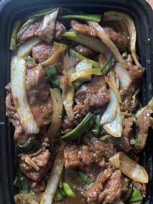 mongolian beef ... A LOT of meat, soft an juicy