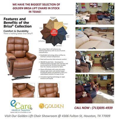 We Have The Biggest Selection On Brisa Recliner Lift Chairs In Texas!