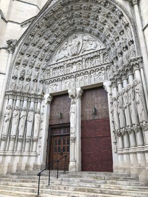 The Riverside Church down the block