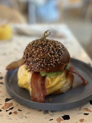 Bacon Jam Boy Breakfast Sandwich w/ avocado and bacon upgrade