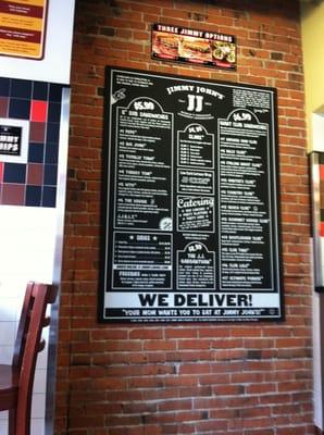 Wall menu