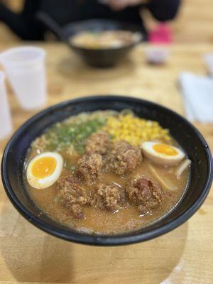 Spicy Miso with fried chicken