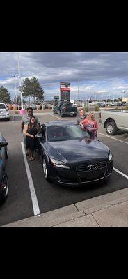 My new Audi TT! Thankyou Phil, Joanna, Isisah, and Tina!!