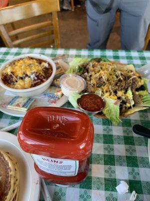 Taco salad and chili