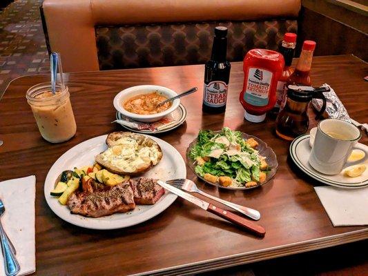 3-course 1/2 lb NY steak