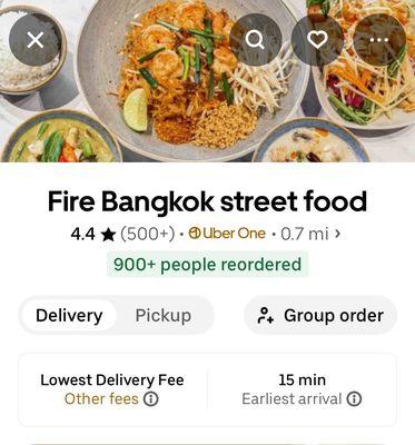 Located INSIDE Rocharin Thai Bistro is the Fire Bangkok Uber eats business!