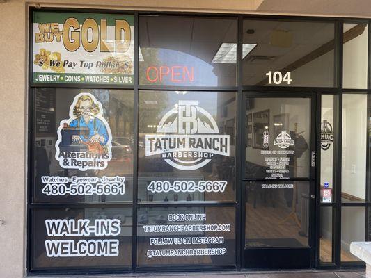 Tatumranch Barbershop Open 7 days A week Book on line Tatumranchbarbershop.com or call 480 502 5667  walk ins welcome