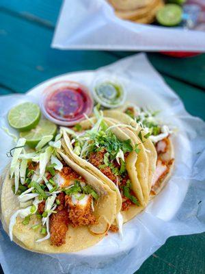 3 shrimp tacos