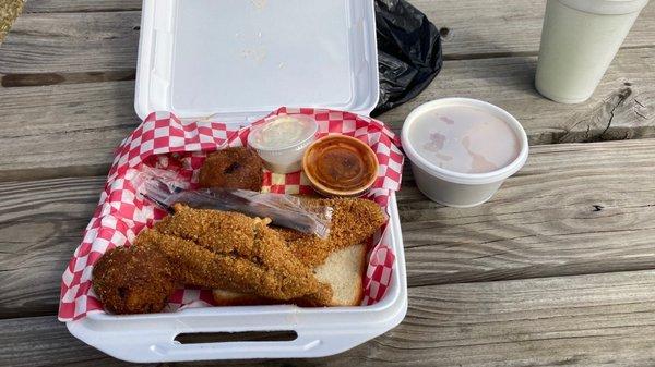 Fried catfish plate