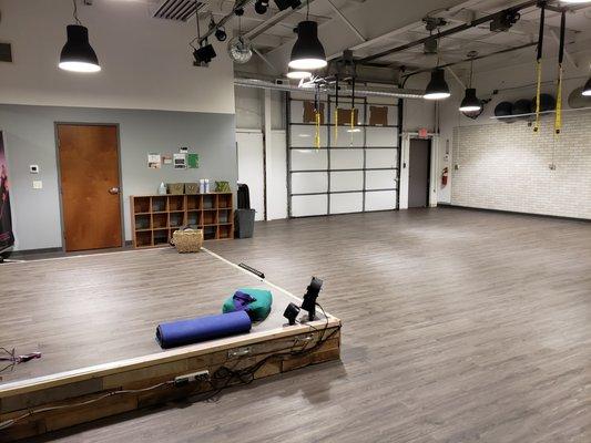 The "other" backstage pass area in the group fitness classroom. This is also the "corner" where you'll go if you misbehave... LOL!