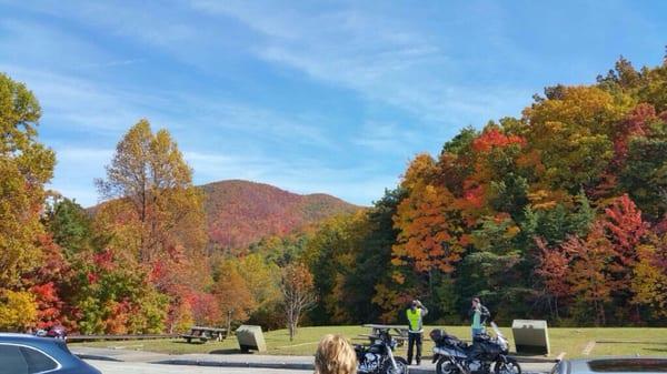 Turkey Creek stop on the Skyway. Both the front and back view is beautiful. This pic is not edited. It's all natural beauty!