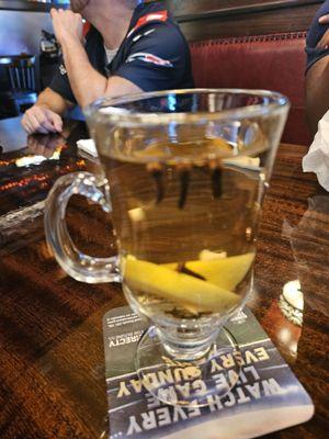 Hot Toddy - basically hot water with alcohol...did not taste like any hot toddy I've ever had. I needed honey to make it palatable