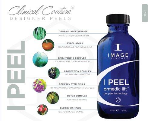 IMAGE ORMEDIC I-PEEL 
 Organic ingredients with medical effectiveness work to rebalance, regenerate and restore skin while comfrey stem cell