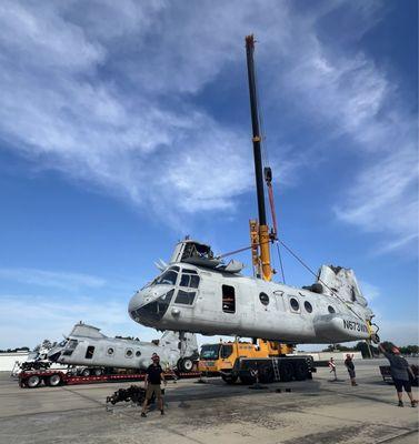 SER Crane helping USAF transport helicopters