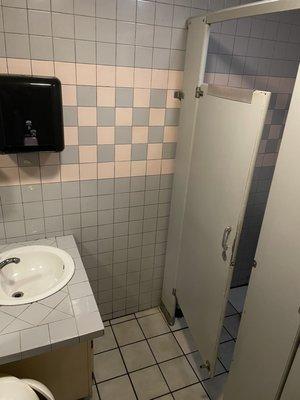 Bathroom is not ADA accessible.