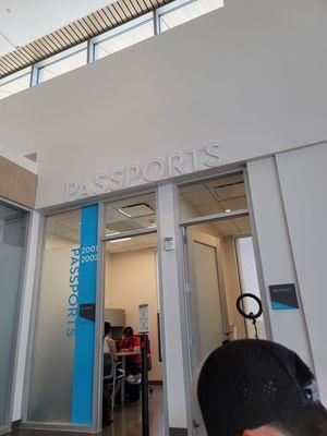 Passport services on the 2nd floor.