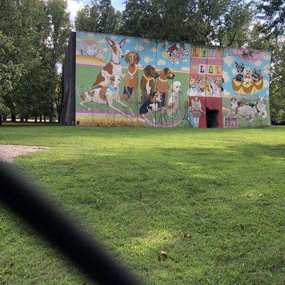 Dog park mural