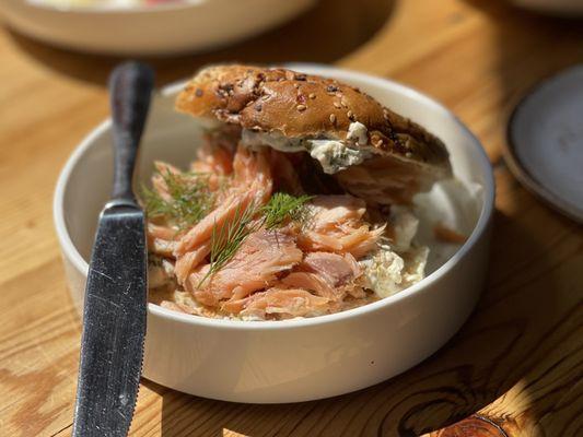 Farrow Island Salmon Bagel