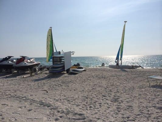 Beach with rentals - wave runners, skifs, paddle boards