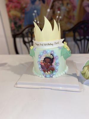 Princess Tiana Birthday Red velvet cake 6''