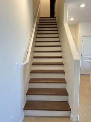 The competed stairs after the install