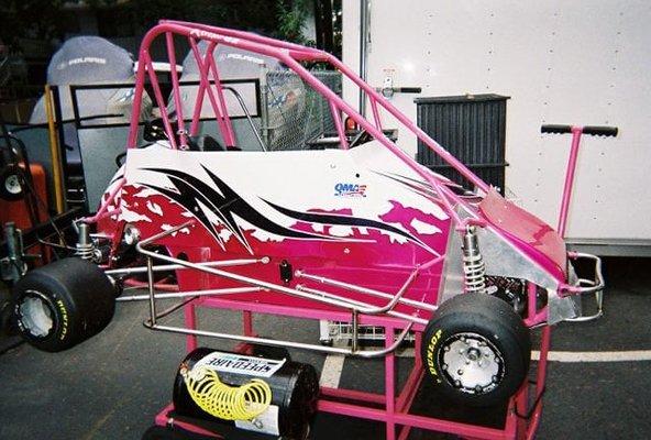 1/4 midget custom paint done by Jon Stewart and Kory Bracket @ Outlaw Customs Auto Body Repair Shop in Portland Oregon