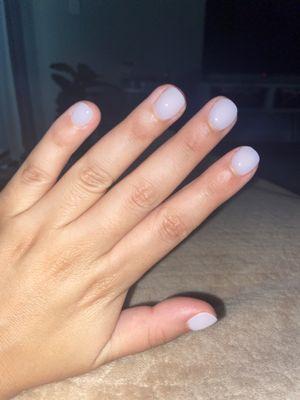 Colour dip on natural nail