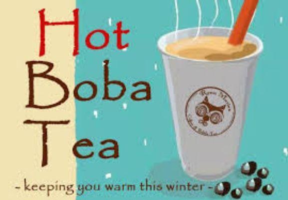 Hot bubble tea, warm you and your loves heart.