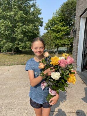 My Great Niece, Kailer I had Toni's Flowers deliver to her on her 12th birthday