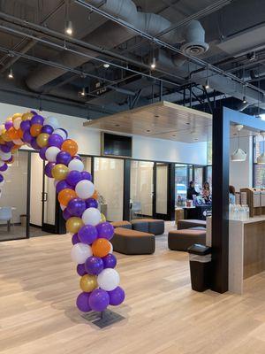 Grand opening balloon arch in lobby