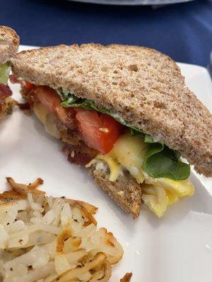 BLT Combo with scrambled eggs and pepper jack!