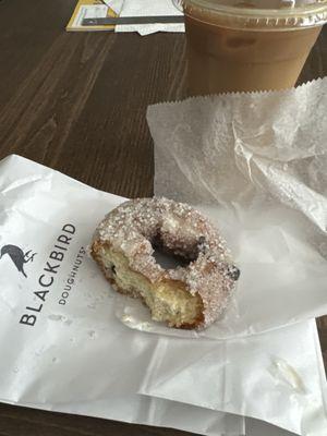 Blueberry Muffin doughnut ($3.75), cold brew ($5)