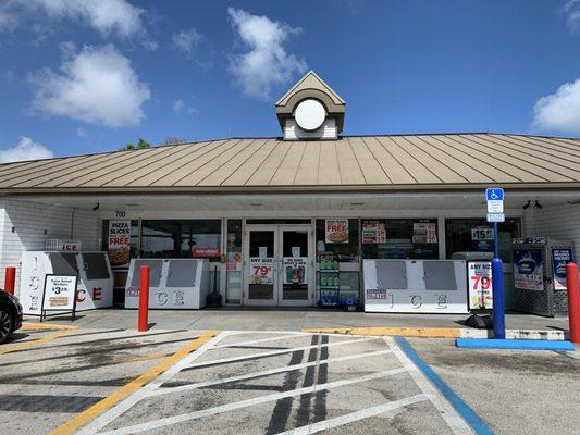 The front of convenience store