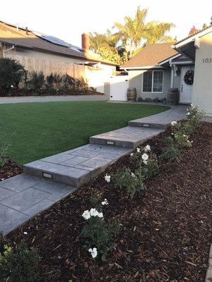 Our front yard after New Green Landscape!