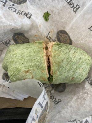 Southwestern chicken wrap