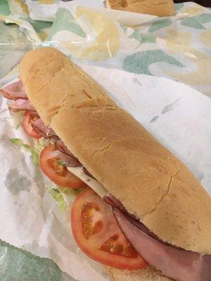 Black Forest ham footlong $6