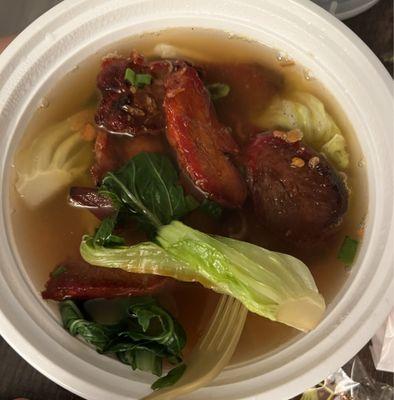 Roasted pork soup