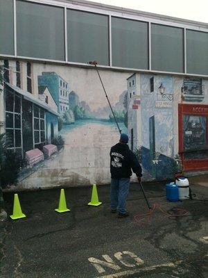 Window cleaning on Long Island at a local business