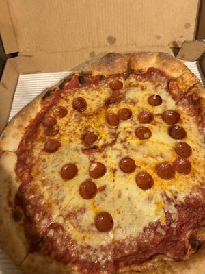 Disappointed Ordered a pepperoni pizza and it was not the best. Customer Service wasn't the best.