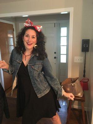 Dancing in the kitchen before an 80's party at Arthur Murray.