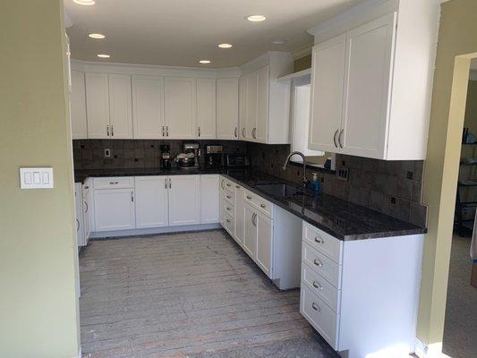 Kitchen refreshed! Painted cabinets.