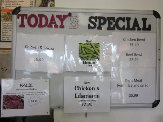 their daily specials