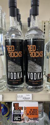 Yes! They finally got the new Red Rocks Vodka!  It's so neutral and smooth; it's a must buy!!