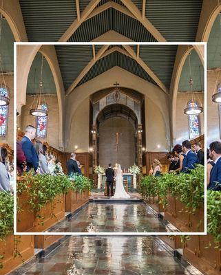 The chapel Melissa filled with greens