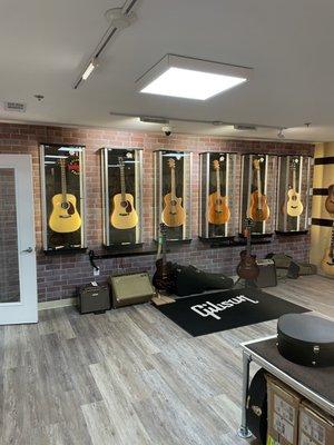 Great selection of custom Acoustic guitars