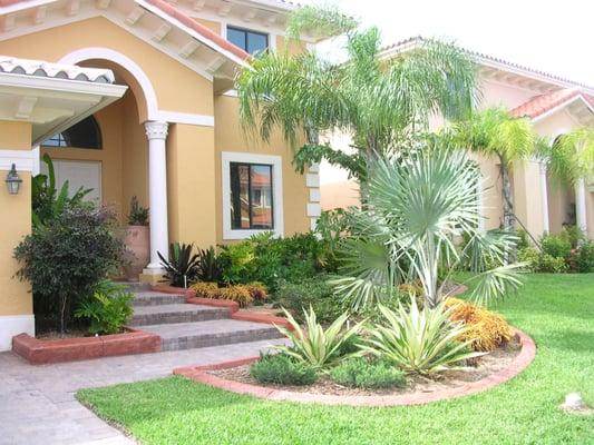 Tropical landscape in Miami.