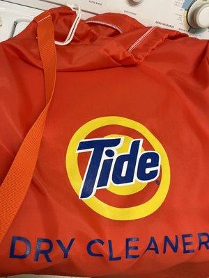 Tide Cleaners Bag Service - great for drop-offs