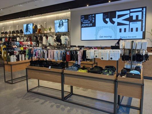 Inside lululemon's new Durham space at suite 835 at The Streets of Southpoint. They opened in this space September 1, 2021.