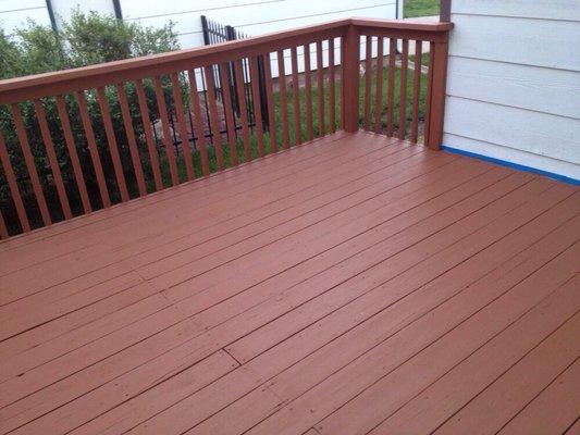 Deck staining